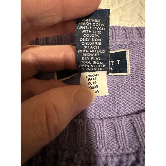 Karen Scott Women's Textured Tunic Sweater Size L Purple Color - Picture 7 of 7